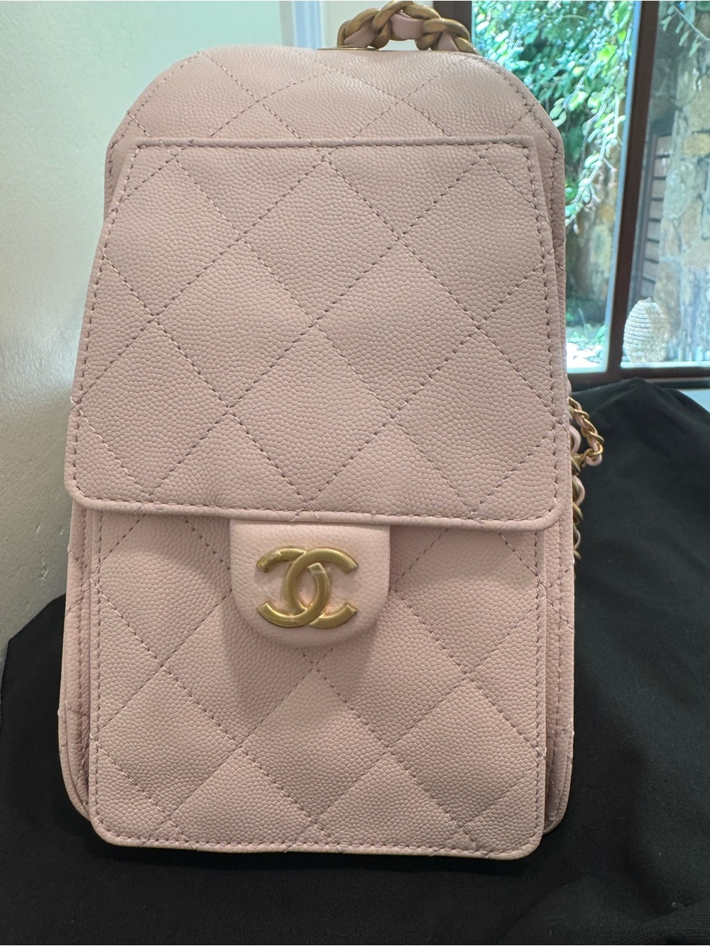 🤩 CHANEL 25 Small Pink Quilted Drawstring hobo Bag with Gold Chain 🤩 - Picture 2 of 9